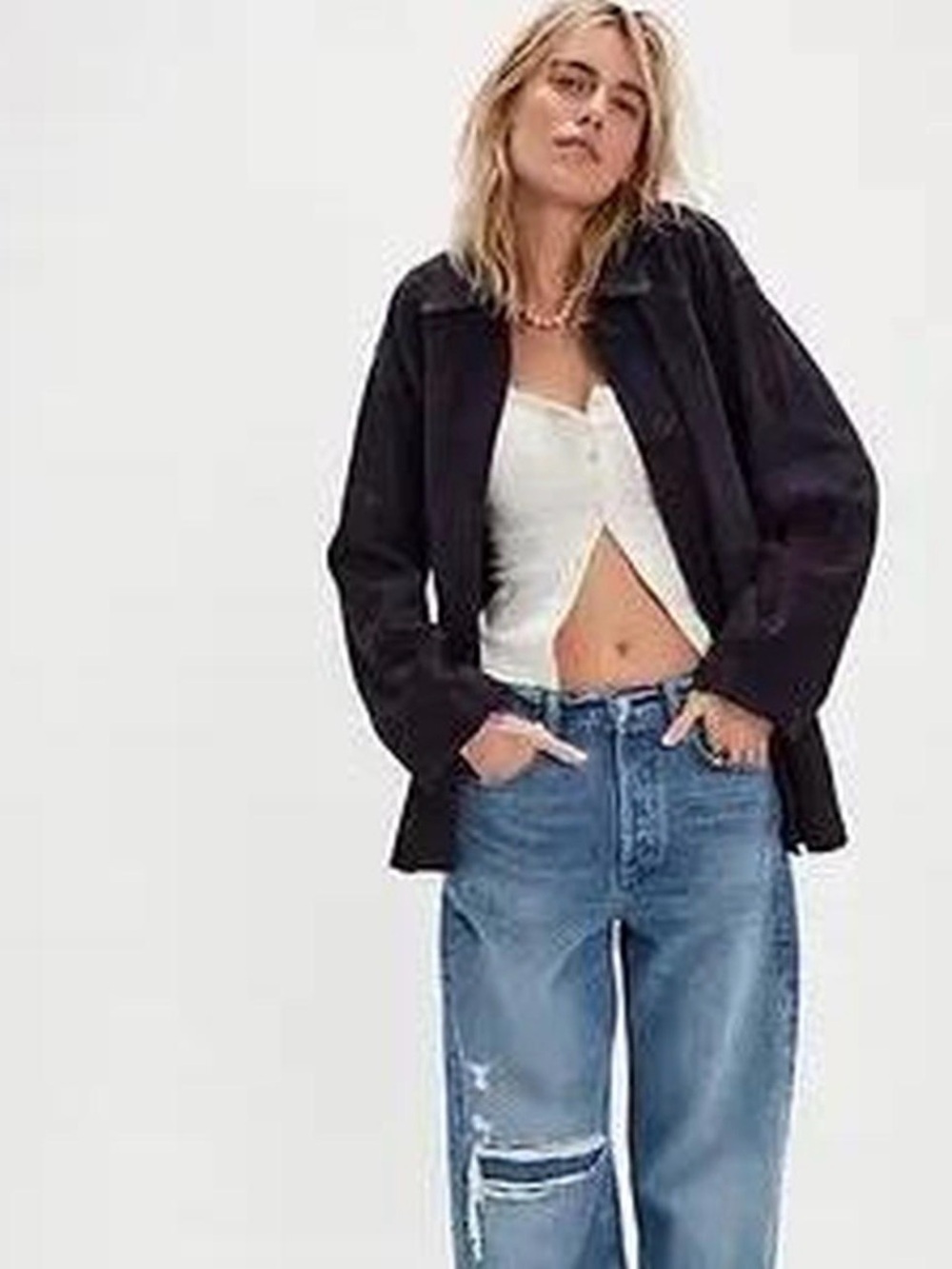 Free People Annalise Suede Jacket NWT Size L